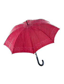 Pink Polka-dotted Rimmed Umbrella