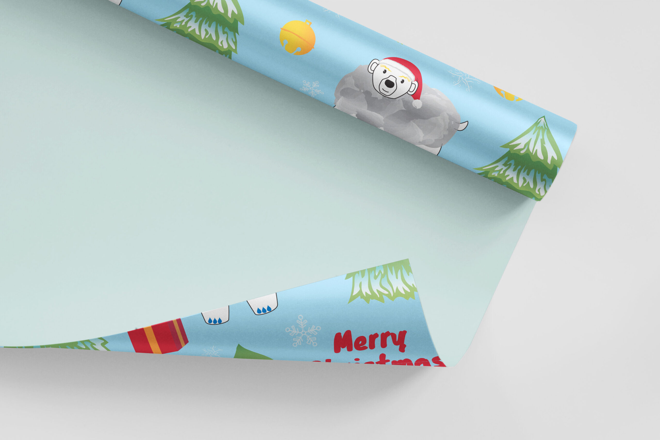 bear christmas wrapping paper