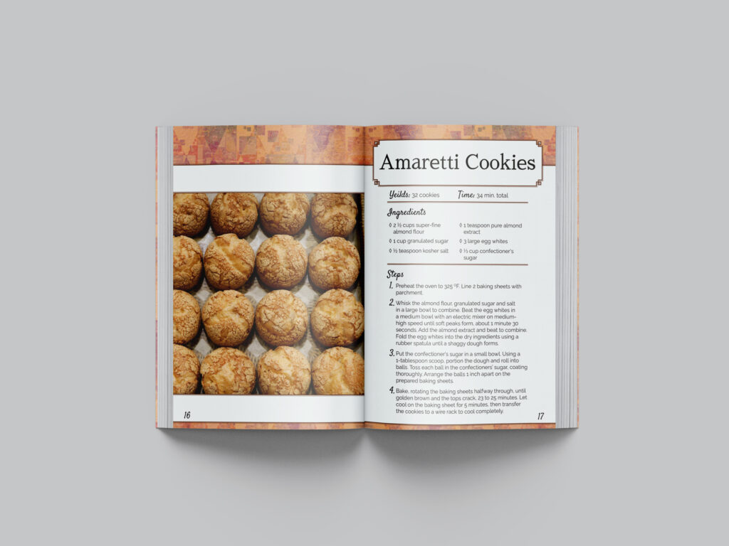 amaretti cookie recipe page