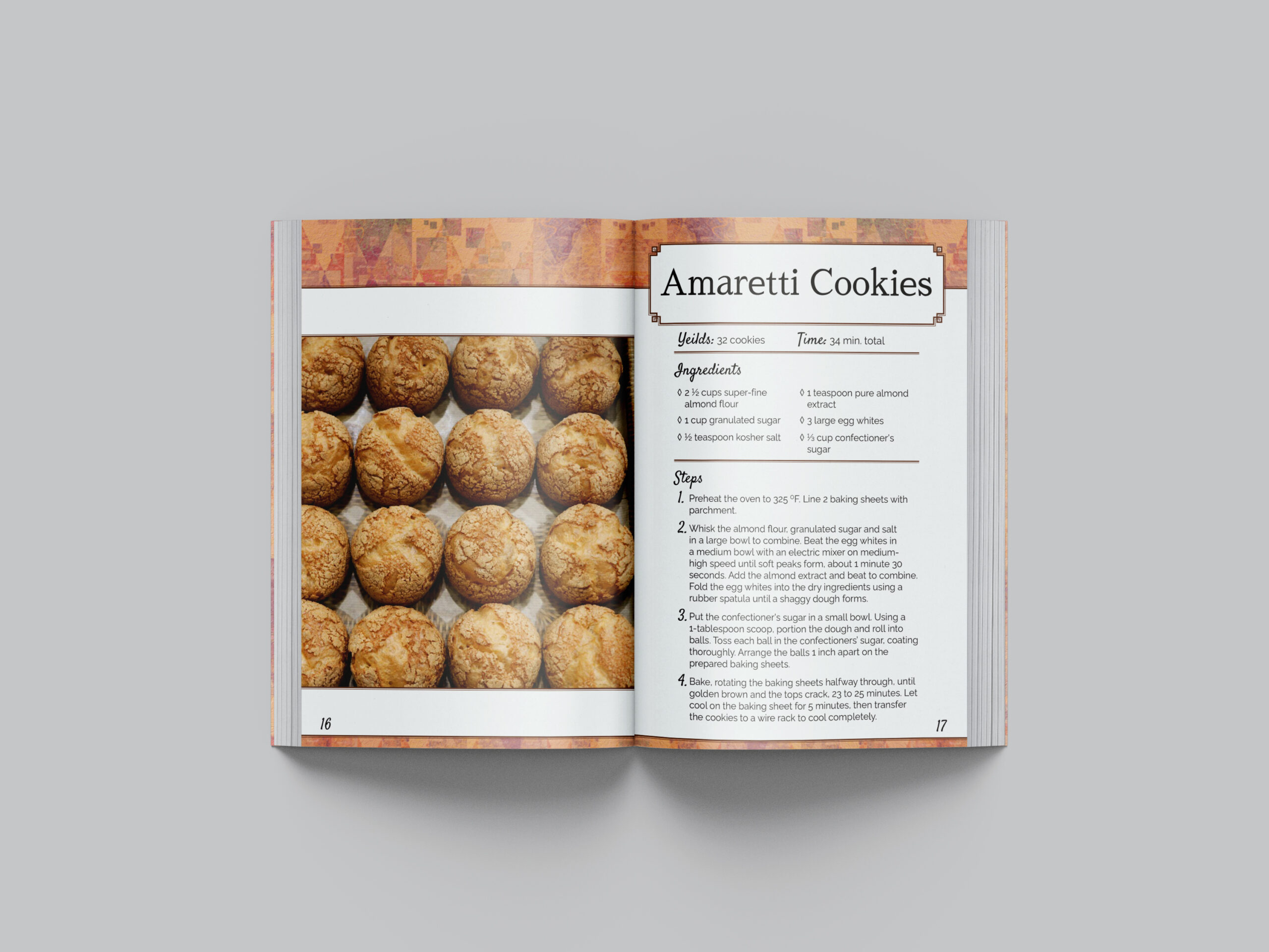 amaretti cookie recipe page