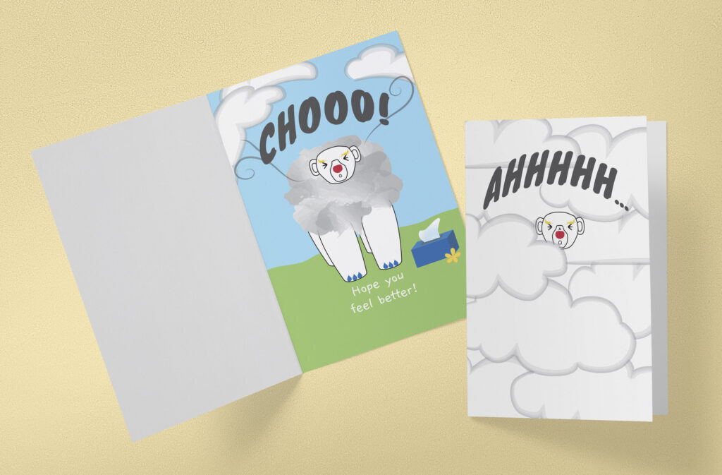 bear get well card