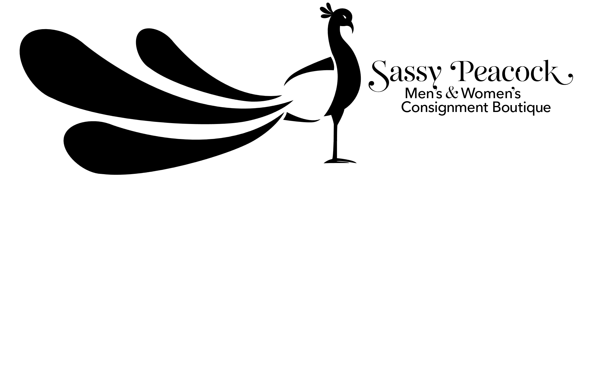 sassy peacock logo trial 3 feathered tail