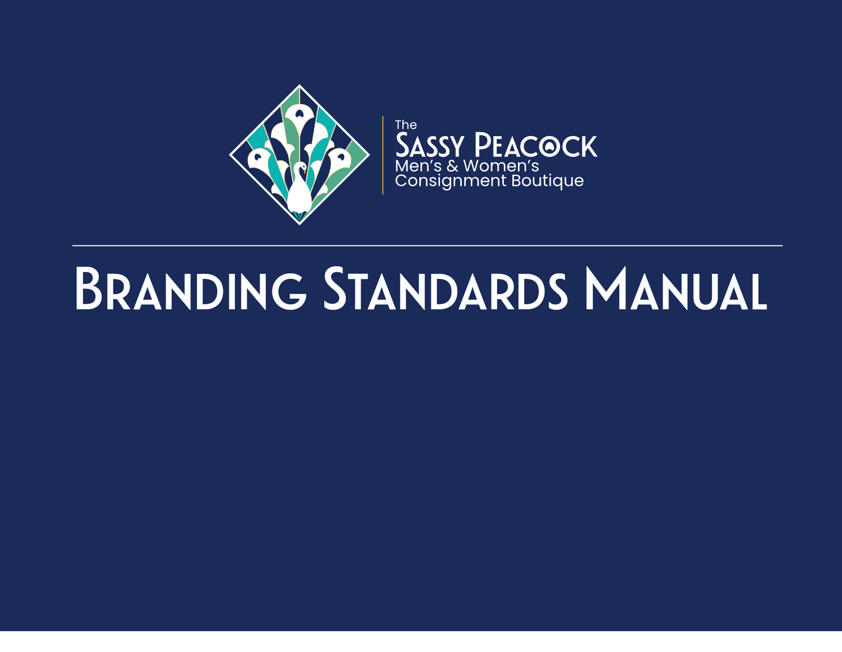 Sassy Peacock Branding Guide title page