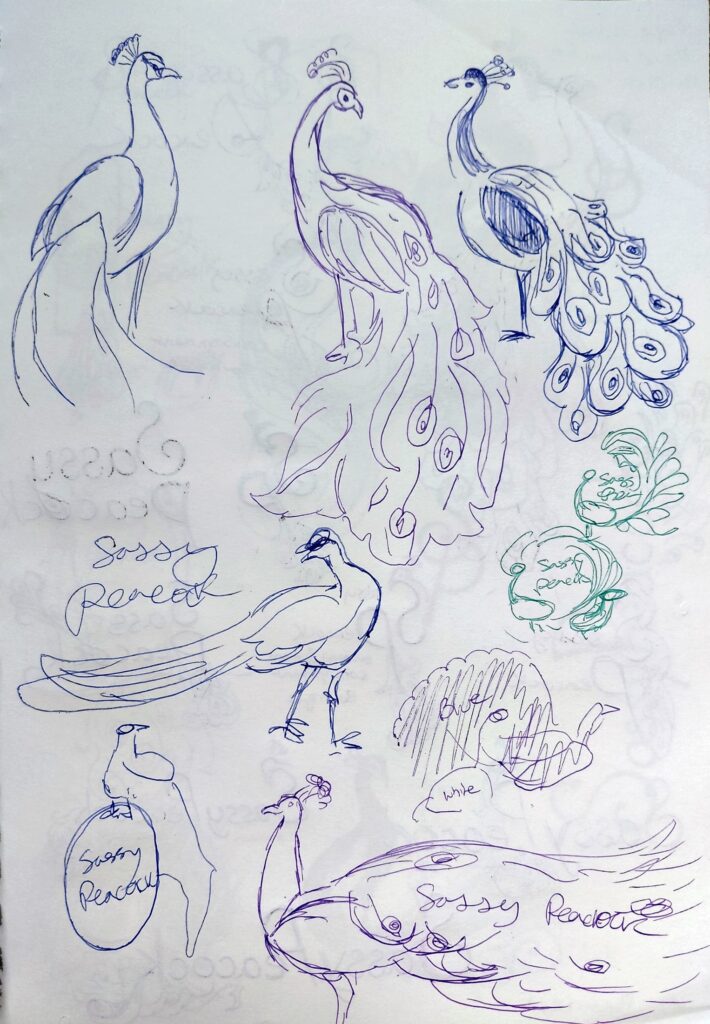 peacock sketches page 5