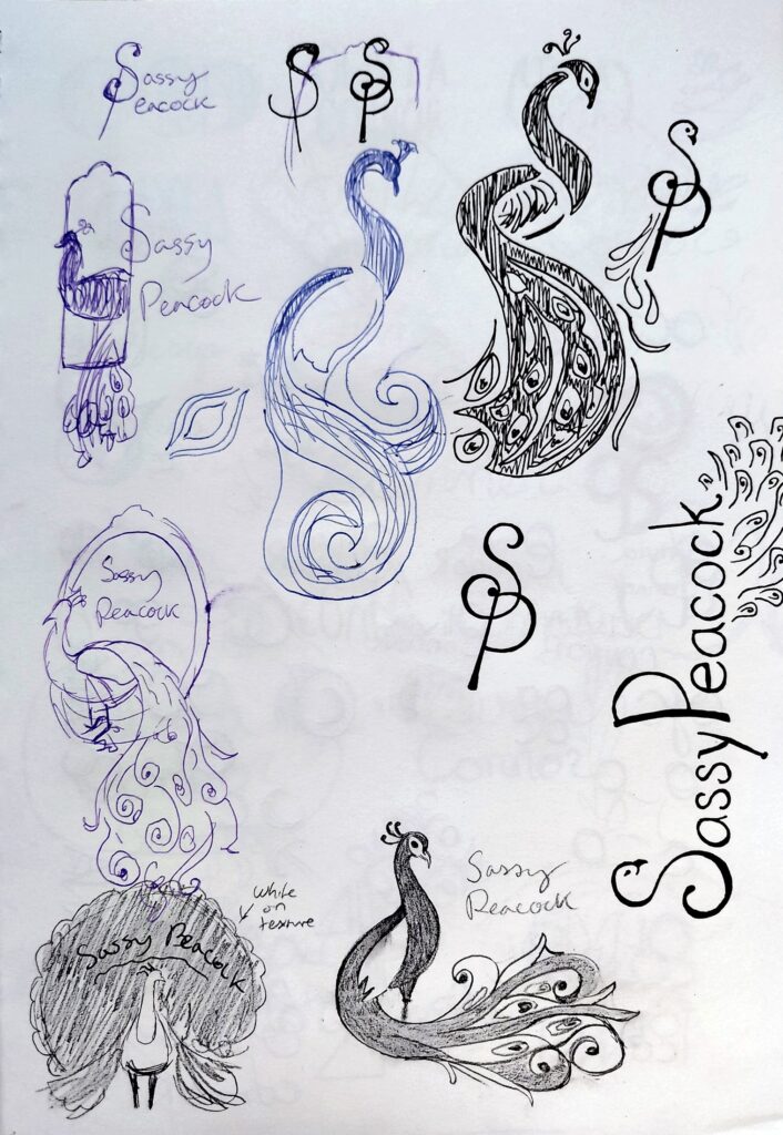 peacock sketches page 6