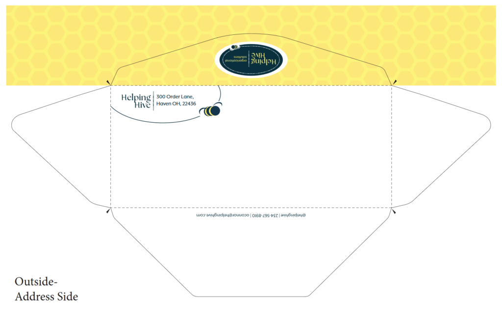 branded envelope layout design